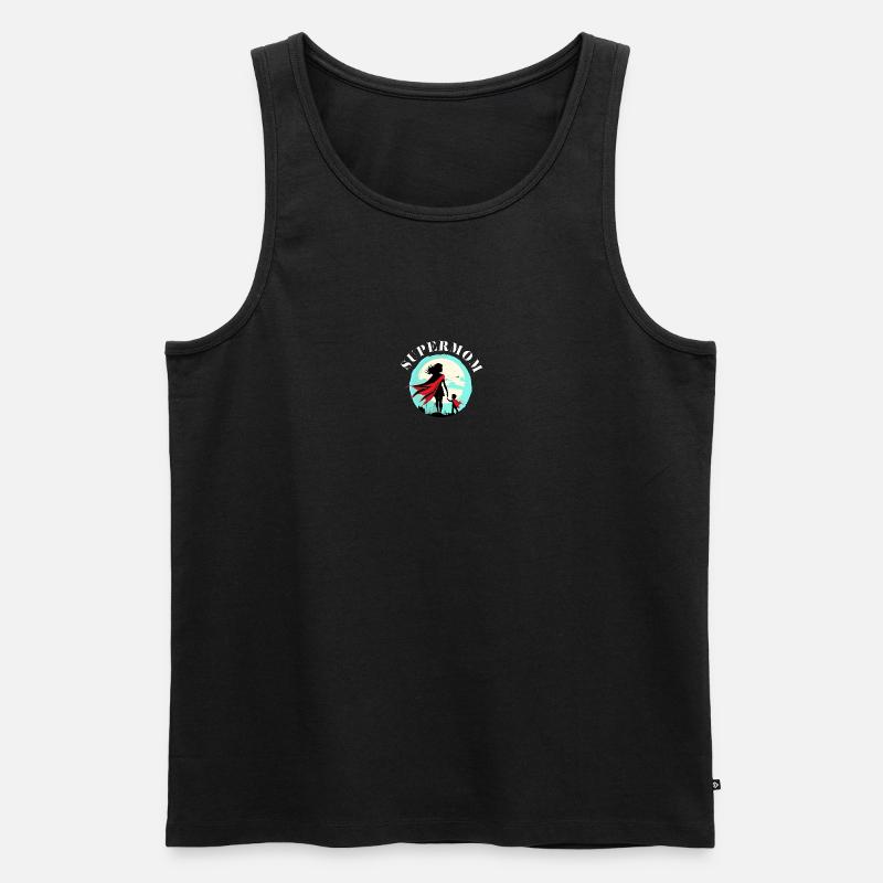 Supermom - Männer Premium Bio Tank Top - Schwarz