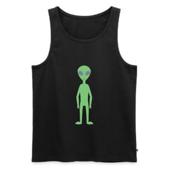 alien - Männer Premium Bio Tank Top - Schwarz - Vorne - AI Model Male 178 light (178cm)