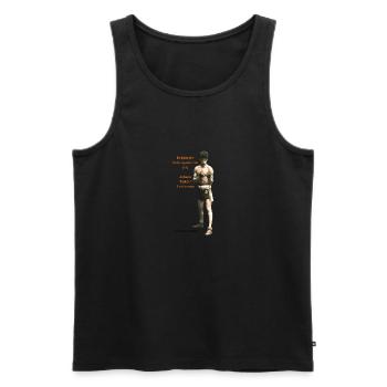 Bekämpfe Antiziganismus Johann Rukeli Trollmann - Männer Premium Bio Tank Top - Schwarz - Vorne - AI Model Male 178 light (178cm)