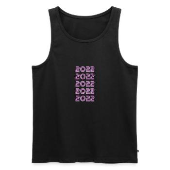 Pink 2022 - Männer Premium Bio Tank Top - Schwarz - Vorne - AI Model Male 178 light (178cm)