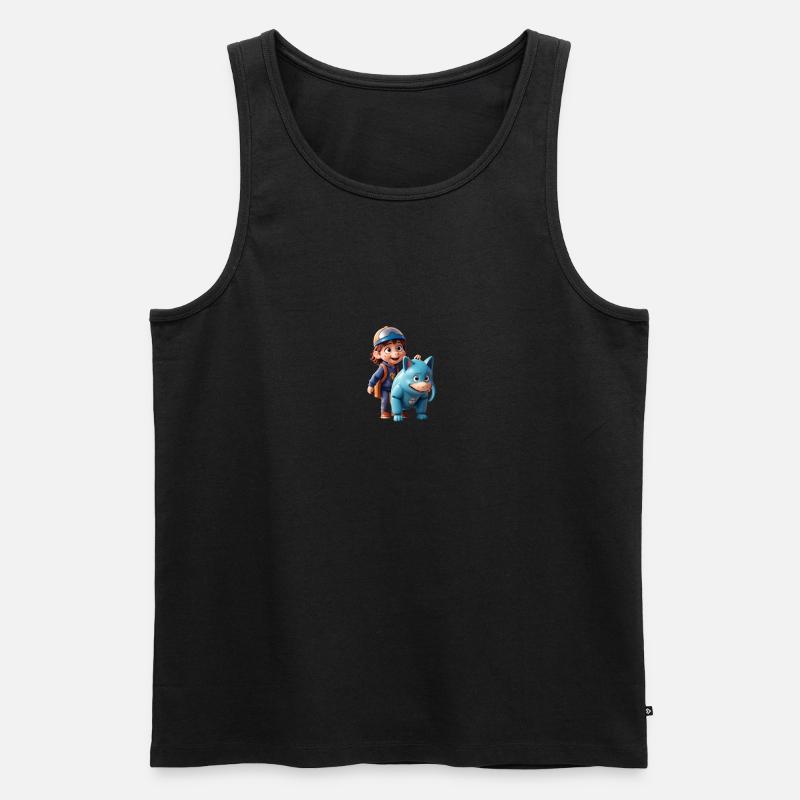 2 außergewöhnliche Abenteuerfreunde - Männer Premium Bio Tank Top - Schwarz
