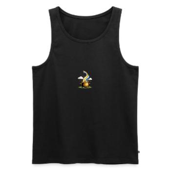 Topf voll Gold - Männer Premium Bio Tank Top - Schwarz - Vorne - AI Model Male 178 light (178cm)