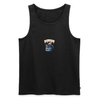 Vino calido veritas - Männer Premium Bio Tank Top - Schwarz - Vorne - AI Model Male 178 light (178cm)