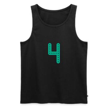 4 JAHRE. 4-jähriges JUBILÄUM. GEBURTSTAG 4 JAHRE. 4 - Männer Premium Bio Tank Top - Schwarz - Vorne - Michal (187cm)