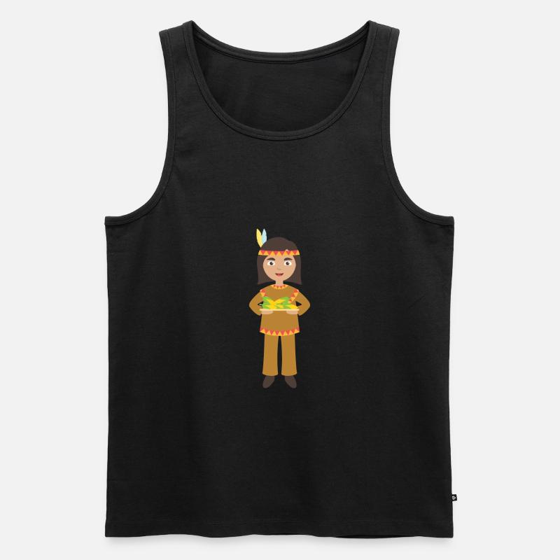Ureinwohner Indianer - Männer Premium Bio Tank Top - Schwarz