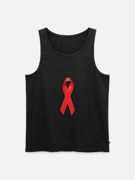 Red Ribbon - Débardeur bio Premium Homme - noir
