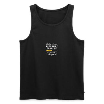 Prochaine connerie en cours cadeau papa fête des - Débardeur bio Premium Homme - charbon - Devant - Alexander (188cm)