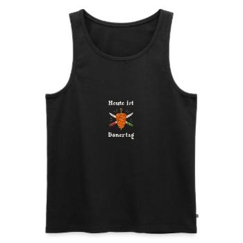 Döner Dönertag Dönerspies - Männer Premium Bio Tank Top - Schwarz - Vorne - Michal (187cm)