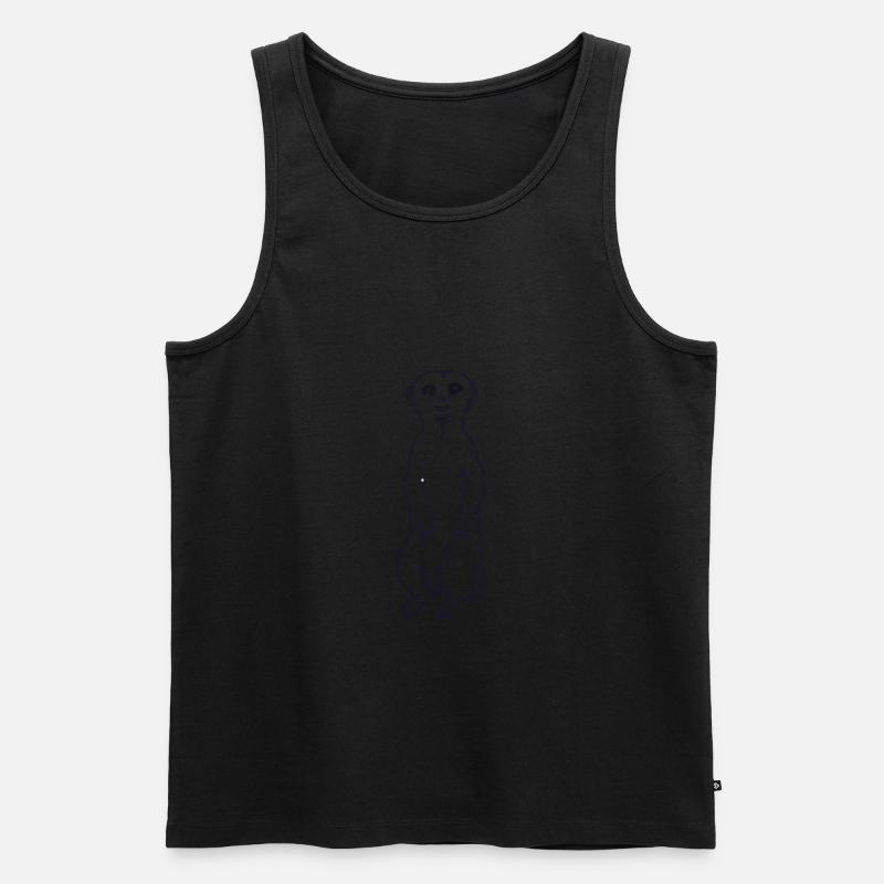 Erdmännchen Baby Geschenkidee - Männer Premium Bio Tank Top - Schwarz