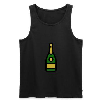 Champangner glass, sparkling wine, glass - Men's Premium Organic Tank Top - black - Front - AI Model Male 178 light (178cm)