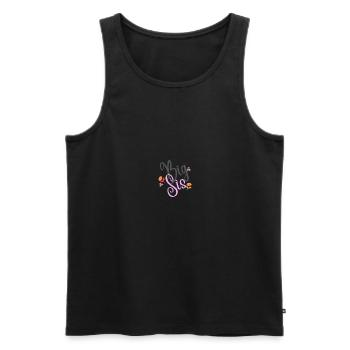 big sis - Men's Premium Organic Tank Top - black - Front - AI Model Male 178 light (178cm)