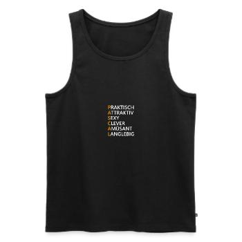 Pascal Name Geschenk - Männer Premium Bio Tank Top - Schwarz - Vorne - AI Model Male 178 light (178cm)