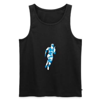 Laufen, Läufer - Männer Premium Bio Tank Top - Schwarz - Vorne - Michal (187cm)