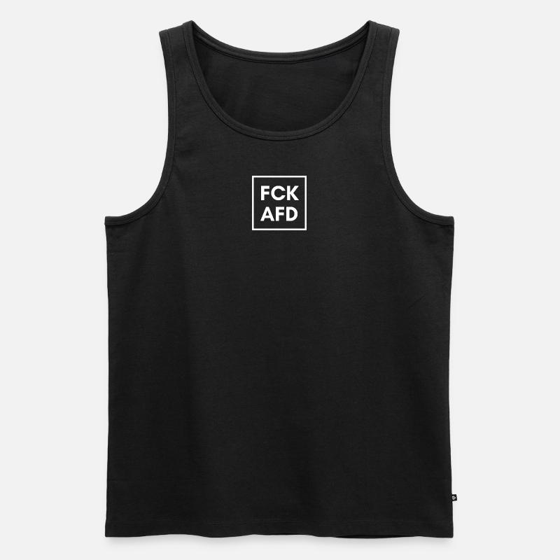 FCK AFD - Männer Premium Bio Tank Top - Schwarz