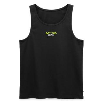 MANGEZ LES RICHES - Débardeur bio Premium Homme - noir - Devant - AI Model Male 178 light (178cm)