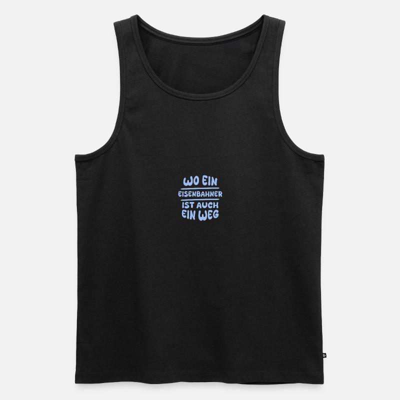 Eisenbahner Eisenbahner - Männer Premium Bio Tank Top - Schwarz