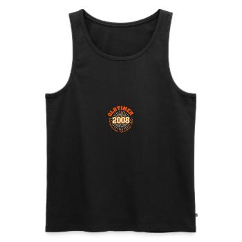 2008 - Men's Premium Organic Tank Top - black - Front - AI Model Male 178 light (178cm)