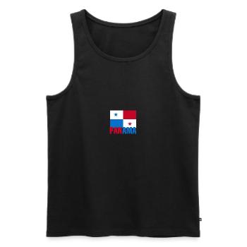 Panama - Men's Premium Organic Tank Top - black - Front - Michal (187cm)