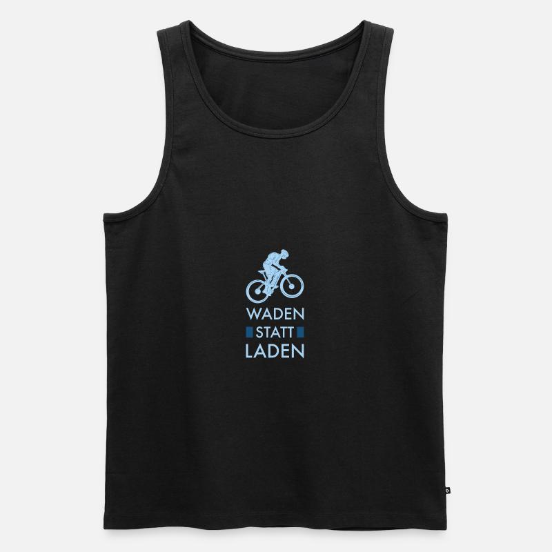 Anti Ebike Waden statt Laden - Männer Premium Bio Tank Top - Schwarz