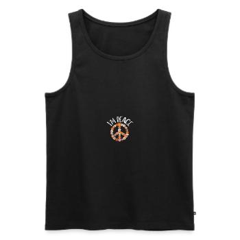 I come in peace im peace couples - Männer Premium Bio Tank Top - Schwarz - Vorne - Michal (187cm)