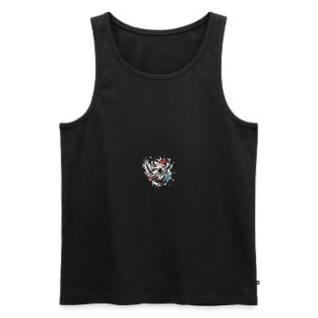 Rhinocéros Noël drôle - Débardeur bio Premium Homme - noir - Devant - Michal (187cm)