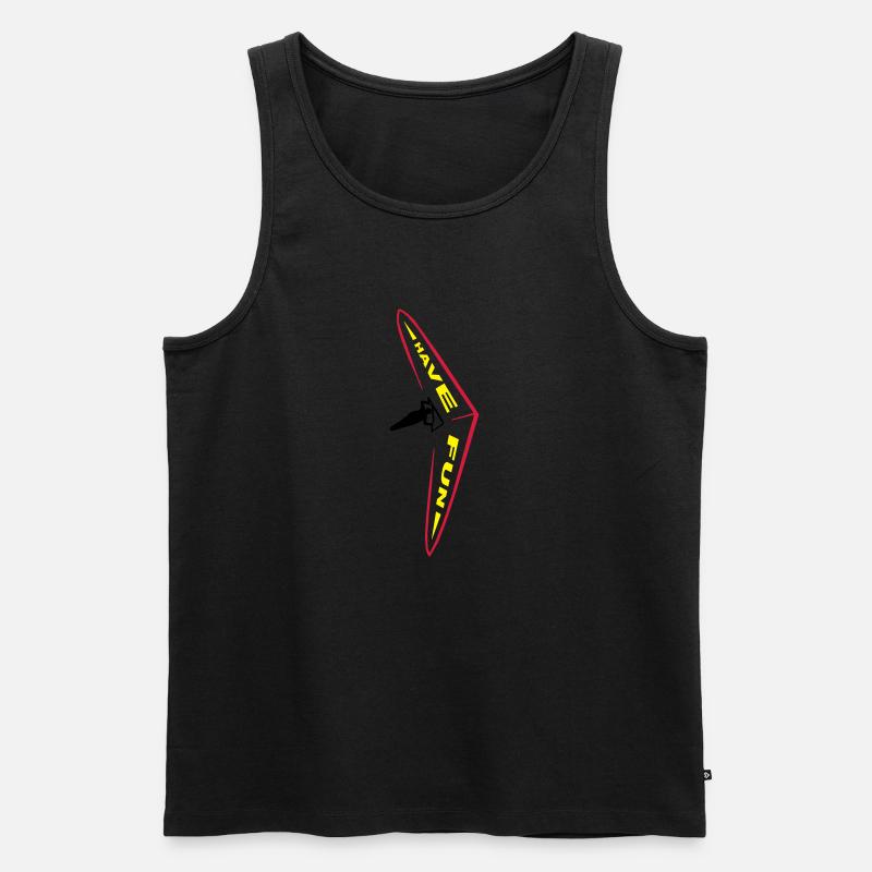 Hangglidingaction - Männer Premium Bio Tank Top - Schwarz
