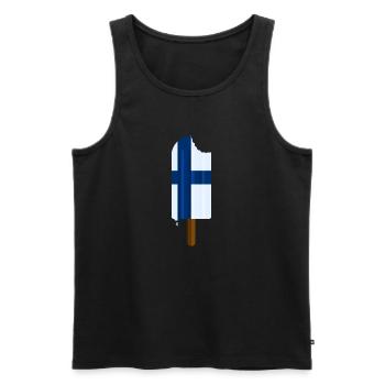 Taste of Finland - Men's Premium Organic Tank Top - black - Front - AI Model Male 178 light (178cm)