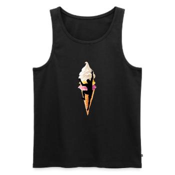 eisklettern eispickel klettern am eis - Männer Premium Bio Tank Top - Schwarz - Vorne - AI Model Male 178 light (178cm)
