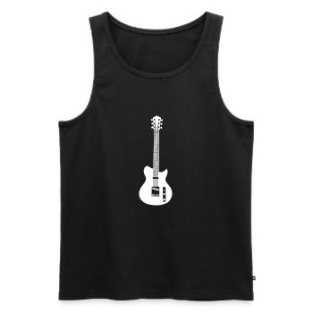 Guitare musique musicien guitariste rock concert - Débardeur bio Premium Homme - noir - Devant - AI Model Male 178 light (178cm)