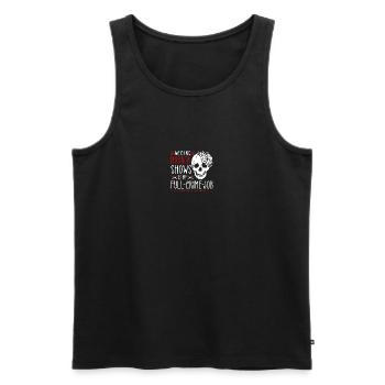 Watching Murder Shows is My Full Crime Job, Funny - Männer Premium Bio Tank Top - Schwarz - Vorne - Michal (187cm)