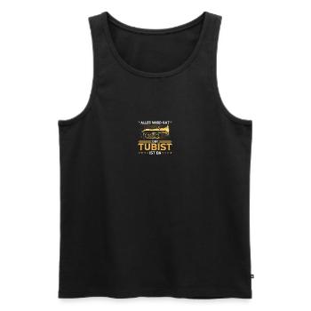 Tuba Alles Wird Gut, Lustiges Blasmusik Bass B - Männer Premium Bio Tank Top - Schwarz - Vorne - Michal (187cm)