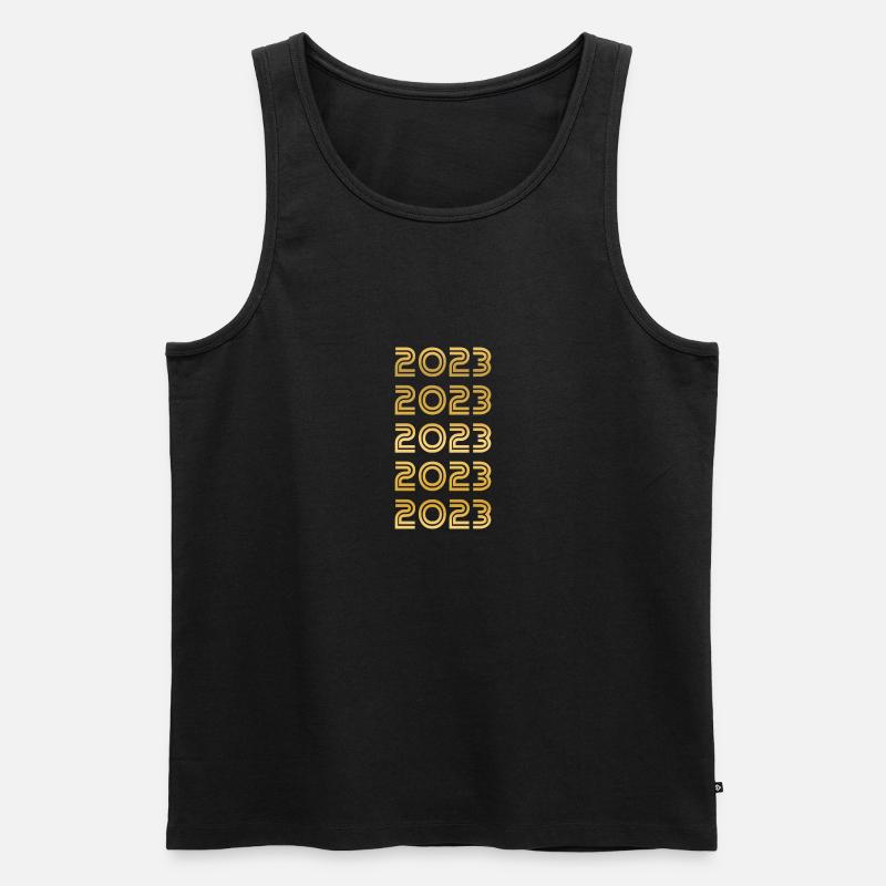 2023 - Männer Premium Bio Tank Top - Schwarz