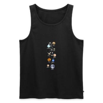 planeten,sonnensystem,merkur,mars,erde,planet - Männer Premium Bio Tank Top - Schwarz - Vorne - Michal (187cm)