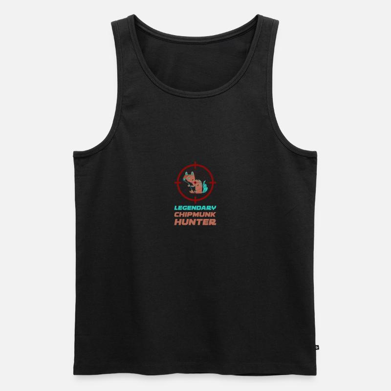 Jäger Squirrel Eichhörnchen Geschenk - Männer Premium Bio Tank Top - Schwarz