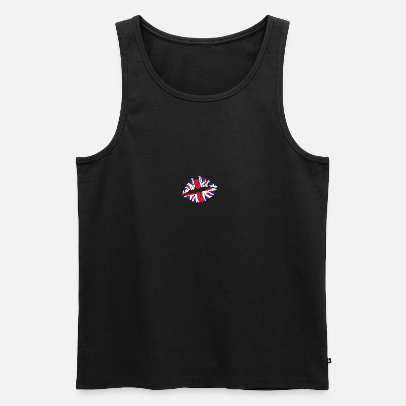 Union Jack - Männer Premium Bio Tank Top - Schwarz