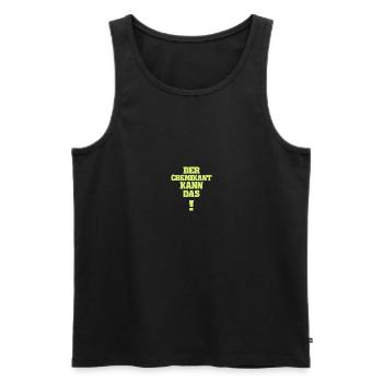 Chemical Technician as Funny - Men's Premium Organic Tank Top - black - Front - AI Model Male 178 light (178cm)