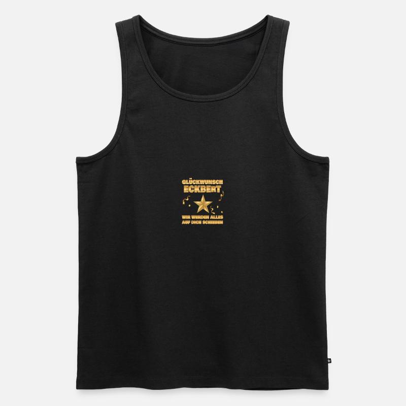Eckbert als Kollegin - Männer Premium Bio Tank Top - Schwarz