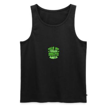 Geschenk für Anita - Männer Premium Bio Tank Top - Schwarz - Vorne - Michal (187cm)