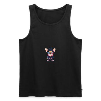 Chihuahua Hund Winter - Männer Premium Bio Tank Top - Schwarz - Vorne - Michal (187cm)