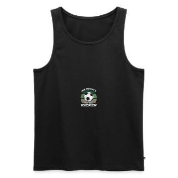 Mir reichts ich geh Kicken Fussball Kinderfussball - Männer Premium Bio Tank Top - Schwarz - Vorne - AI Model Male 178 light (178cm)