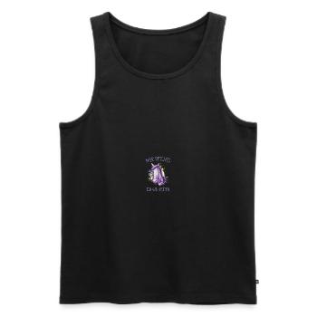 Reitersprüche Reiterin Pferdekopf Reitshirt - Männer Premium Bio Tank Top - Schwarz - Vorne - Michal (187cm)