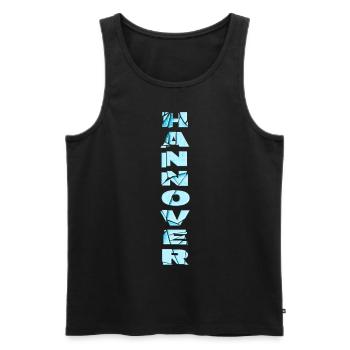 Hanover Allemagne City Font Skyline Accueil - Débardeur bio Premium Homme - noir - Devant - Michal (187cm)