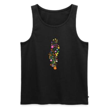 Blumenranke - Männer Premium Bio Tank Top - Schwarz - Vorne - AI Model Male 178 light (178cm)