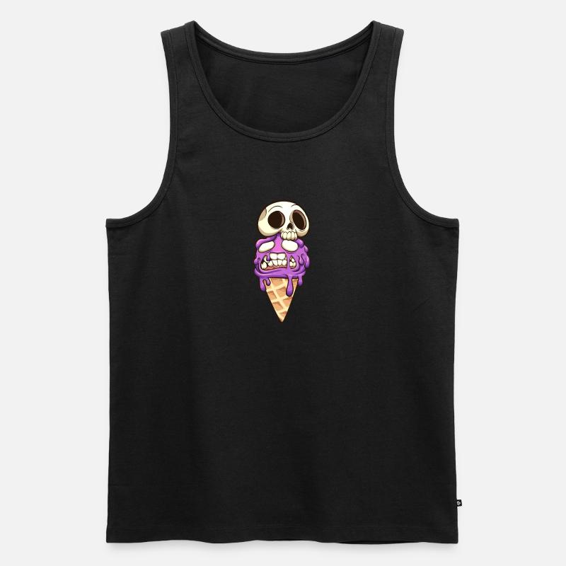 Schädel - Männer Premium Bio Tank Top - Schwarz