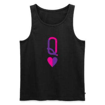 Königin der Herzen - Männer Premium Bio Tank Top - Schwarz - Vorne - AI Model Male 178 light (178cm)