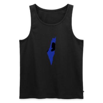 Israel - Palestine - Men's Premium Organic Tank Top - black - Front - AI Model Male 178 light (178cm)