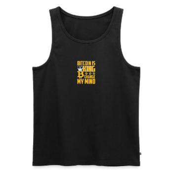 Bitcoin is king - Men's Premium Organic Tank Top - black - Front - AI Model Male 178 light (178cm)