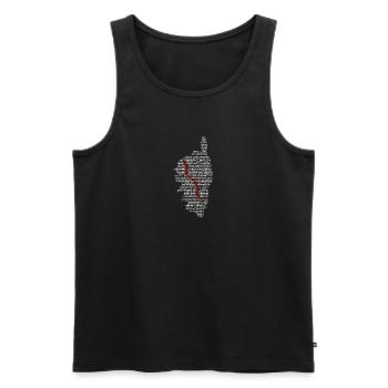 GR20 Grande Randonnée Corse trekking hiking - Men's Premium Organic Tank Top - black - Front - Michal (187cm)
