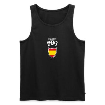 Team Spain - Men's Premium Organic Tank Top - black - Front - Michal (187cm)