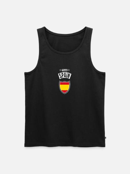 Team Spain - Männer Premium Bio Tank Top - Schwarz